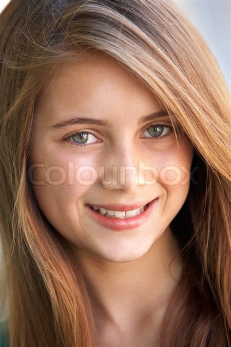 Child Brunette 11 Year Old Stock Photo Colourbox