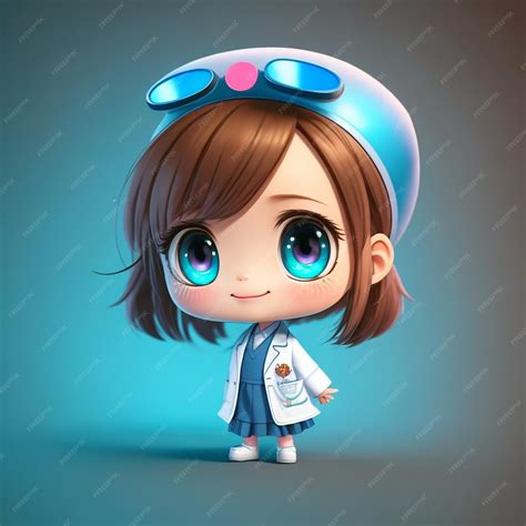 A cartoon character with a lab coat and glasses. | Premium AI-generated ...