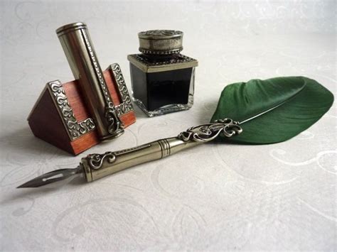 Buy Feather Quill Dip Pen Inkwell And Pen Holder Calligraphy Arts Dip