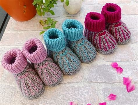 Strickanleitung Babyschuhe Drillis Einfach Ohne Nadelspiel In Gr En