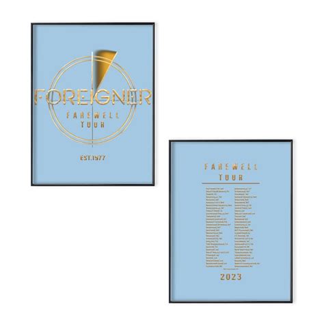 Foreigner The Histroric Farewell Tour 2023 Rock Concert Music Band Poster Set sold by Neomort ...