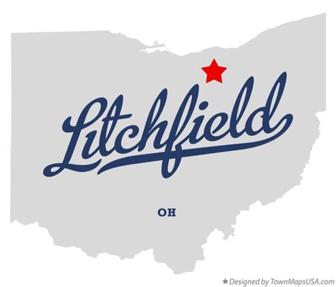 Map of Litchfield, OH, Ohio