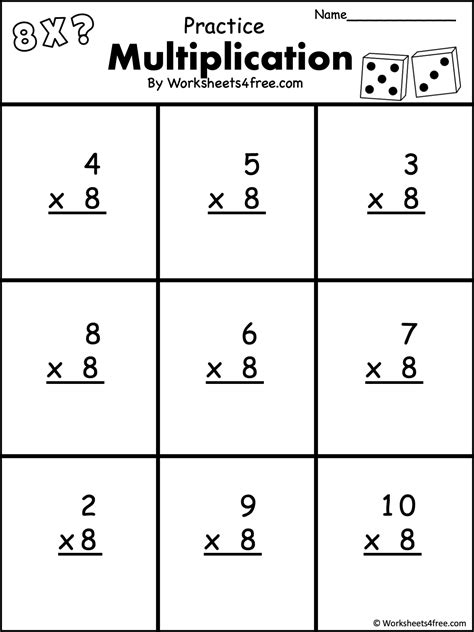 Multiplication 1 Digit Worksheets4Free Free Worksheets