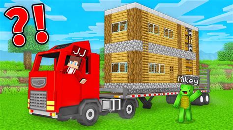 How JJ and Mikey Build SECRET VILLAGE Base on TRUCK in Minecraft? - Maizen - Minecraft videos