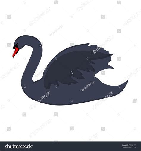 Vector Illustration Black Swan Bird Sign Stock Vector (Royalty Free) 637861633 | Shutterstock