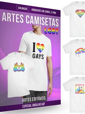 Artes Sublimacao Camisetas Lgbt Orgulho Gay Editaveis Mockup Compre