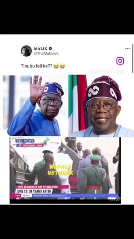 Tinubu Slips While Boards A Parade Vehicle Tinubu Duet June Youtube