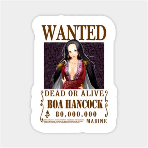 Boa Hancock One Piece Wanted Boa Hancock Magnet Teepublic