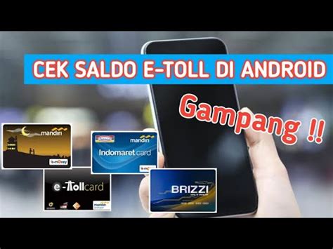 Cara Cek Saldo E Toll Di Hp Android NFC YouTube