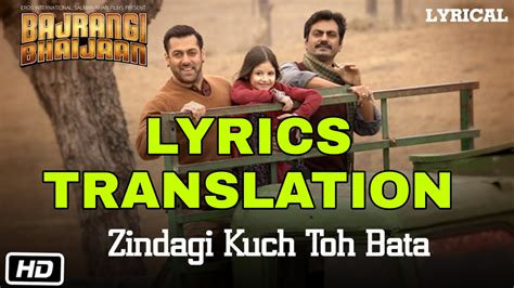 Zindagi Kuch Toh Bata Lyrics In English With Translation Jubin