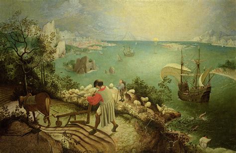 Landscape With The Fall Of Icarus Painting By Pieter Bruegel The