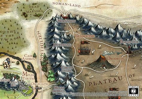 The Lord of the Rings RPG map reveal | Middle earth map, Middle earth ...