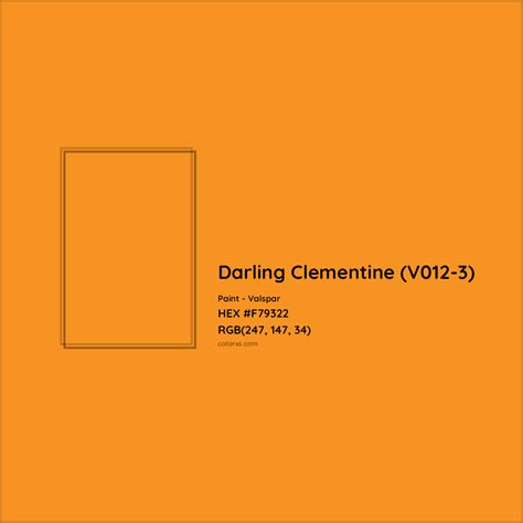 Valspar Darling Clementine (V012-3) Paint color codes, similar paints ...