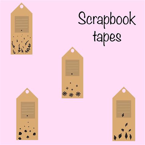 Scrapbooking tags with lines and illustrations 21944971 Vector Art at ...