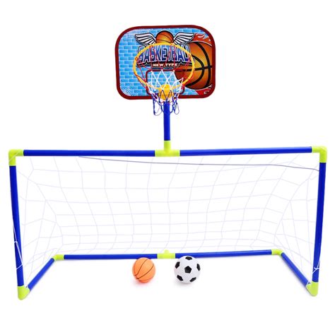 Children Portable 2 In 1 FootbalBasketball Set Indoor Outdoor Sport Toy ...