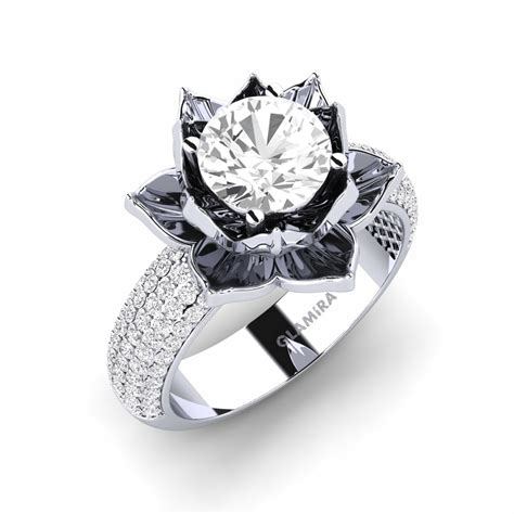 Order 1.25 Carat Round cut White Gold White sapphire GLAMIRA Ring ...