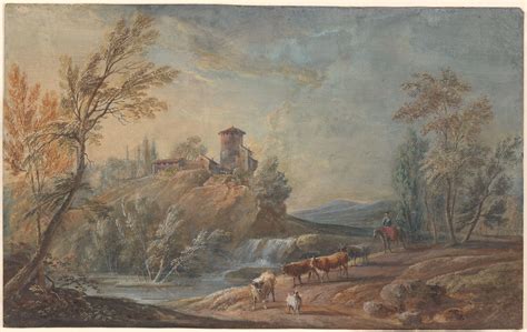 Jean Baptiste Lallemand Imaginary Landscape With Cattle Monastic