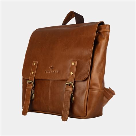 Vintage Retro Brown Leather Backpack | Finelaer