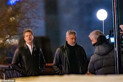 Brad Pitt And George Clooney Get Ready For Night Shoots For New Movie