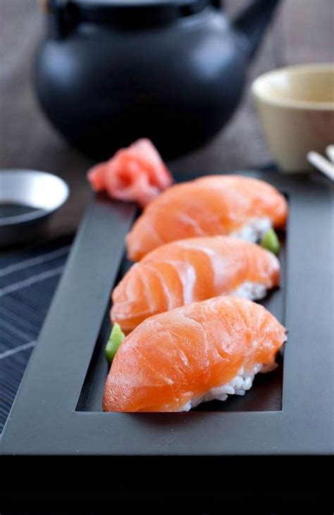 Salmon Nigiri Recipe Nigiri Japanese Street Food Food Photography