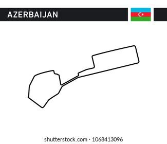 Baku Azerbaijan Azerbaijan Grand Prix Race Stock Vector Royalty Free