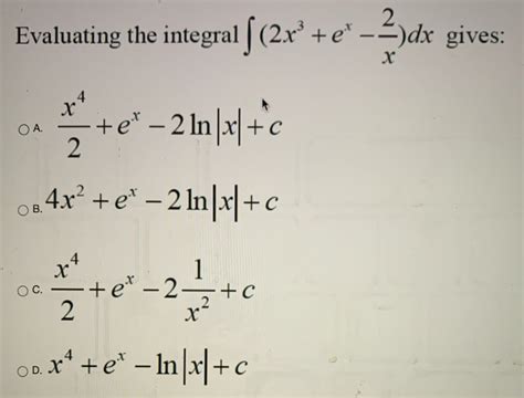 Answered Evaluating The Integral 2 X E  Bartleby