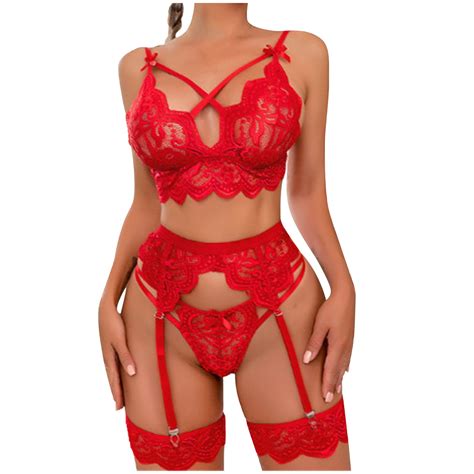 Byoimud Women S Lingerie Set Piece Mesh Sheer See Through Lace