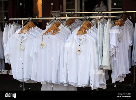 All white shirts on sale 'Blanc du Nil' Stock Photo - Alamy