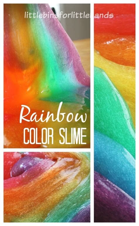 Rainbow Slime How To Make Colored Slime Sensory Play