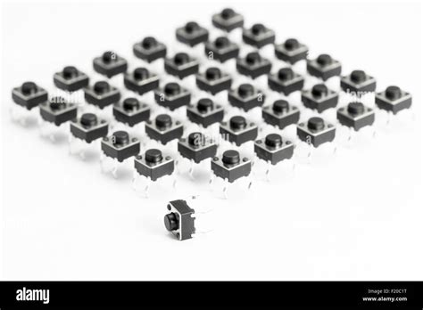 Microswitch isolated on white Stock Photo - Alamy