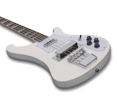 Custom White RB Style Electric Bass Guitar Palace Guitars