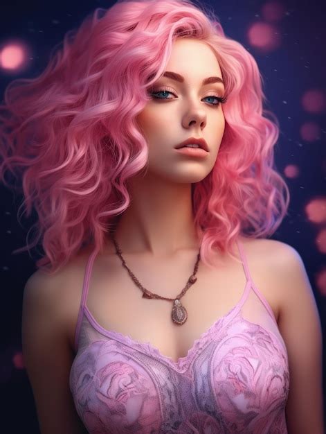 Premium AI Image | Beautiful girl with pink hair Sailor Moon