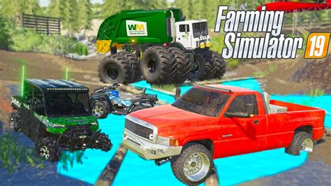 Rich Redneck Goes Mudding In Monster Trash Truck Roleplay Farming