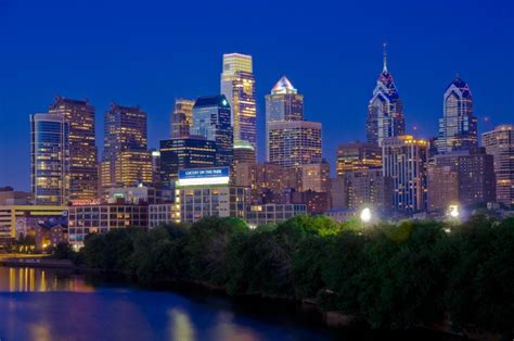 Philadelphia Skyline At Night Clip Art Library