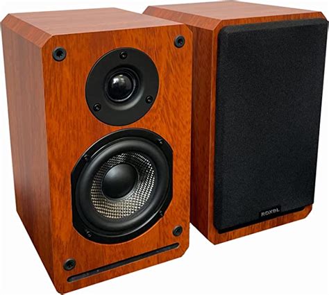 Roxel RBS 300 Bookshelf Speaker Wood Effect Cabinet With 4 Inch