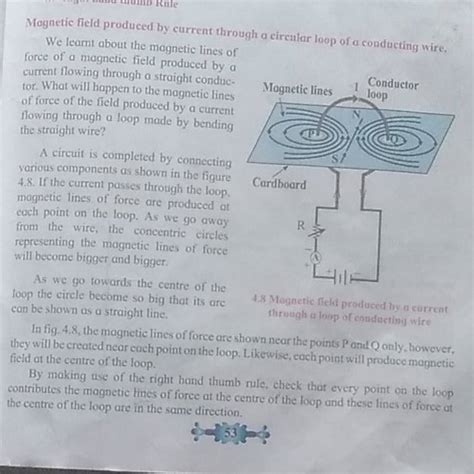 Magnetic Field Produced By Current Through A Circular Loop Of A Conductin