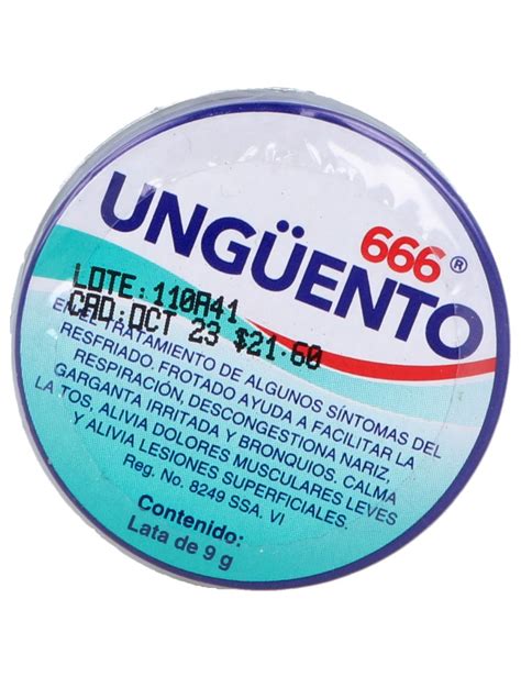 Precio 666 Ungüento lata con 9 g Farmalisto MX