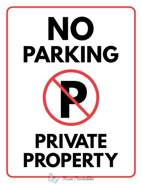 Printable No Parking Signs