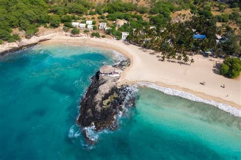 Aerial View of Tarrafal Beach in Santiago Island in Cape Verde - Cabo ...