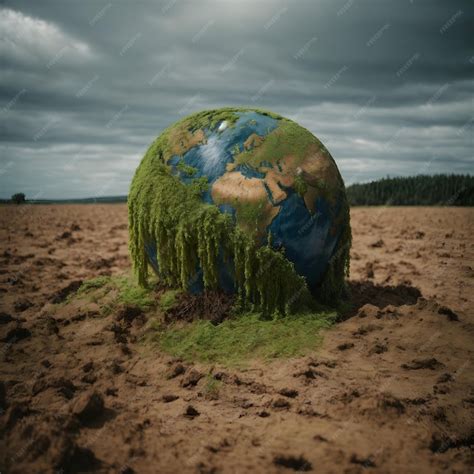 Premium Photo | Earth Polluted and Climate Change on Earth