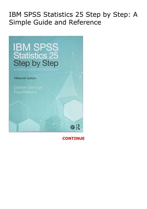 Download Ibm Spss Statistics 25 Step By Step A Simple Guide And