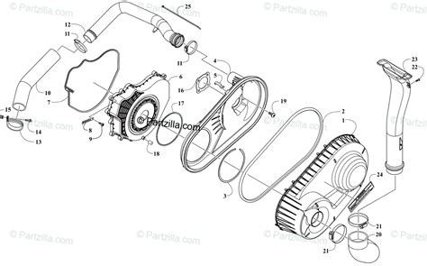 Arctic Cat Side By Side 2020 OEM Parts Diagram For BELT COOLING AND