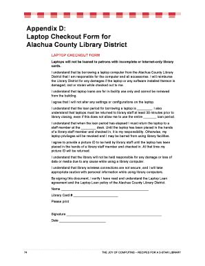 Laptop Checkout Form Fill Online Printable Fillable Blank PdfFiller