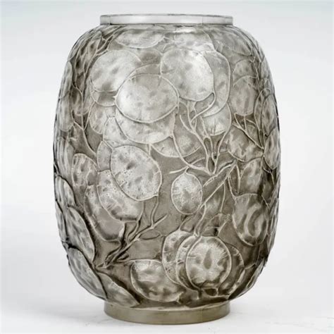 Vase Monnaie Du Pape Verre Blanc Patine Gris Ren Lalique R Lalique