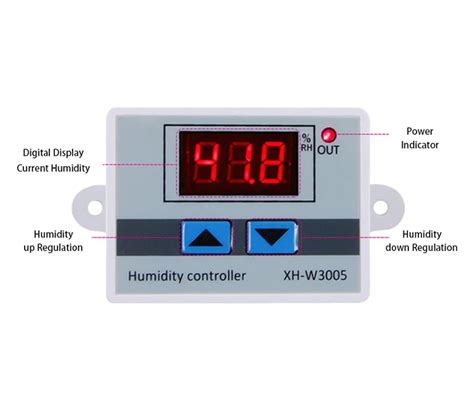 Xh W3005 12v 24v Humidity Sensor Temperature Control Systems Thermostat