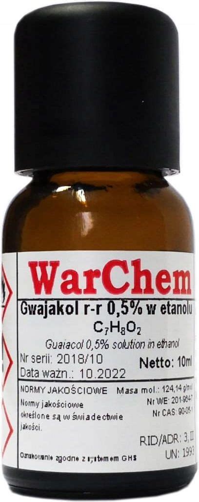 Drobne akcesoria medyczne Warchem Gwajakol Roztwór 0 5 Czysty 10Ml