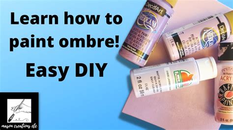 How To Paint An Ombre Canvas Easy Diy Ombre Paint Tutorial 🖌🖌🖌 Youtube