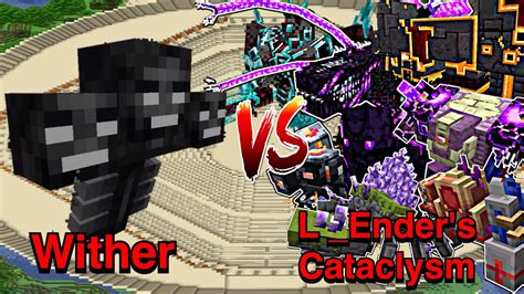 Minecraft Mobs Battle Wither Vanillavs Lender S Cataclysm Youtube