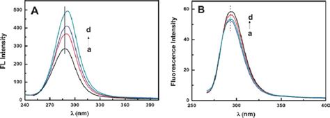 Synchronous Fluorescence Spectra Of Cat In The Absence And Presence Of