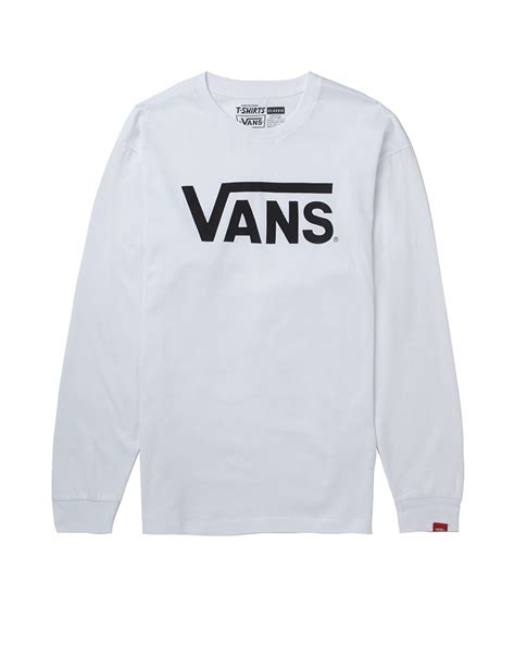 Vans Classic Long Sleeve T Shirt In White For Men Lyst